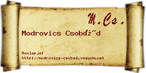 Modrovics Csobád névjegykártya
